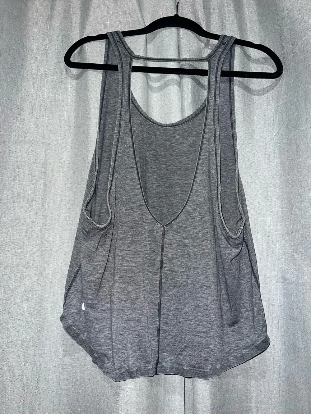 Lululemon Gray Racerback High Low Flowy Workout Tank Top